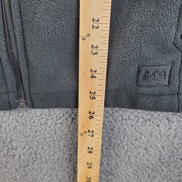 REI Polartec Vest Black Womens Large Fleece Full Zip Sweater Zip Pockets Casual - Picture 16 of 16